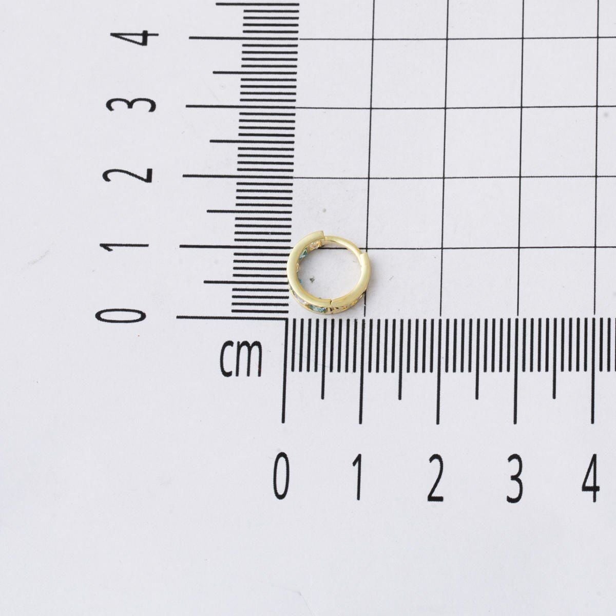 14K Yellow Gold Blue Cubic Zirconia Baby Girl's Earrings