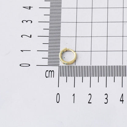 14K Yellow Gold Blue Cubic Zirconia Baby Girl's Earrings