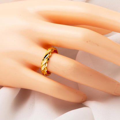 14K Yellow Gold Mersin Twisted Ring