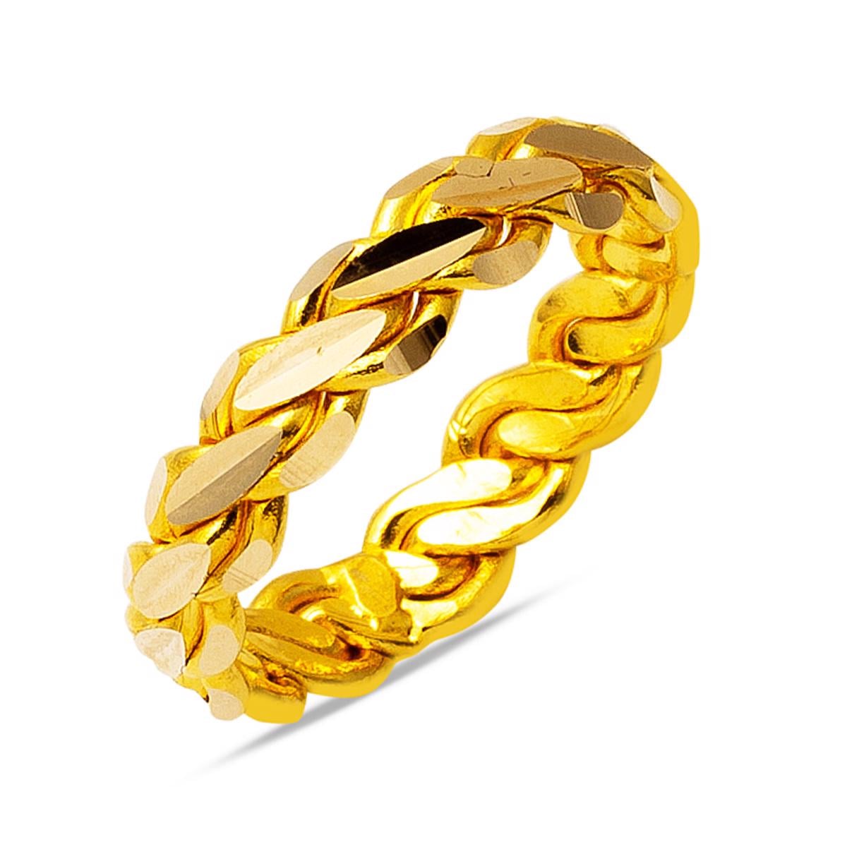 14K Yellow Gold Mersin Twisted Ring