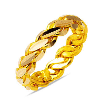 14K Yellow Gold Mersin Twisted Ring