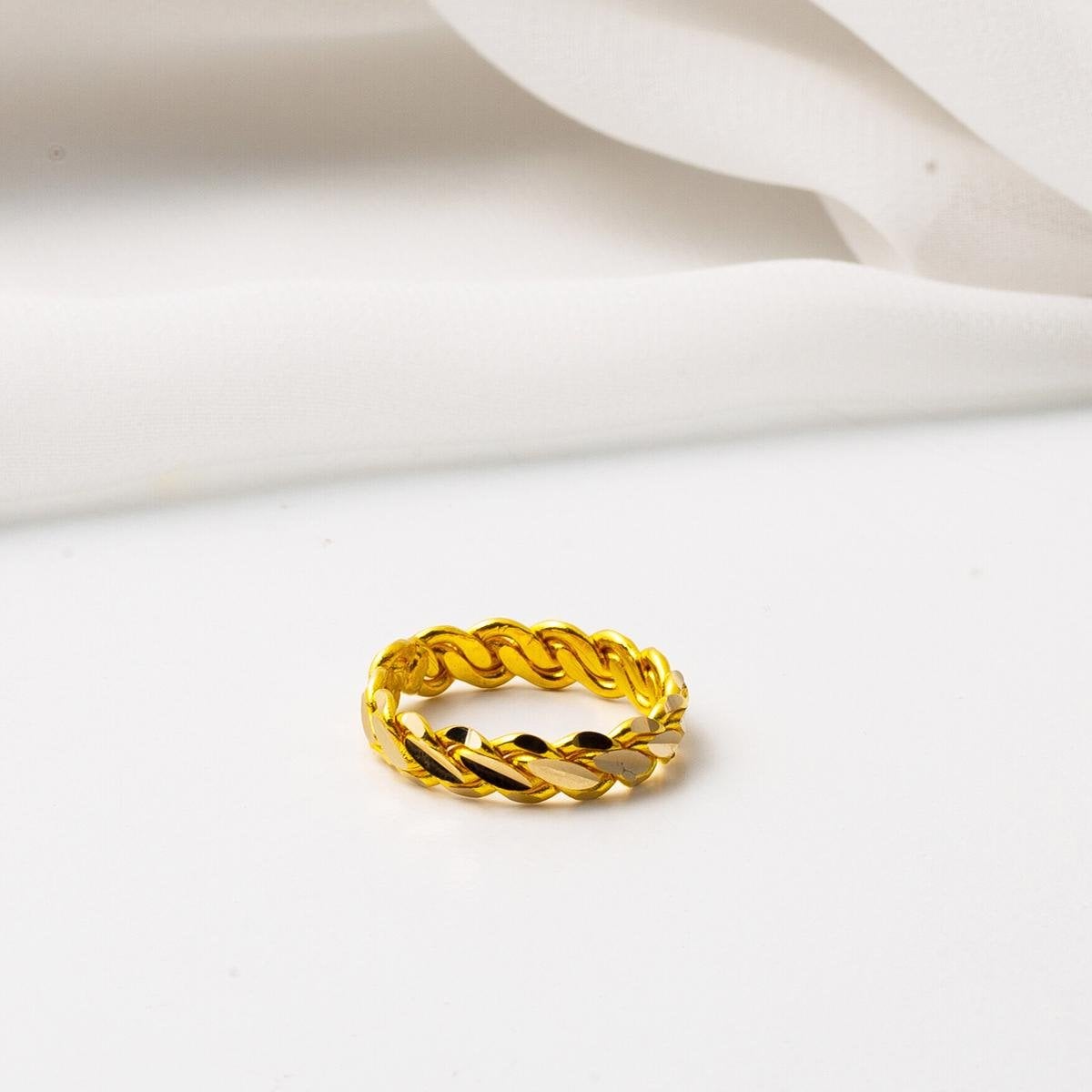 14K Yellow Gold Mersin Twisted Ring