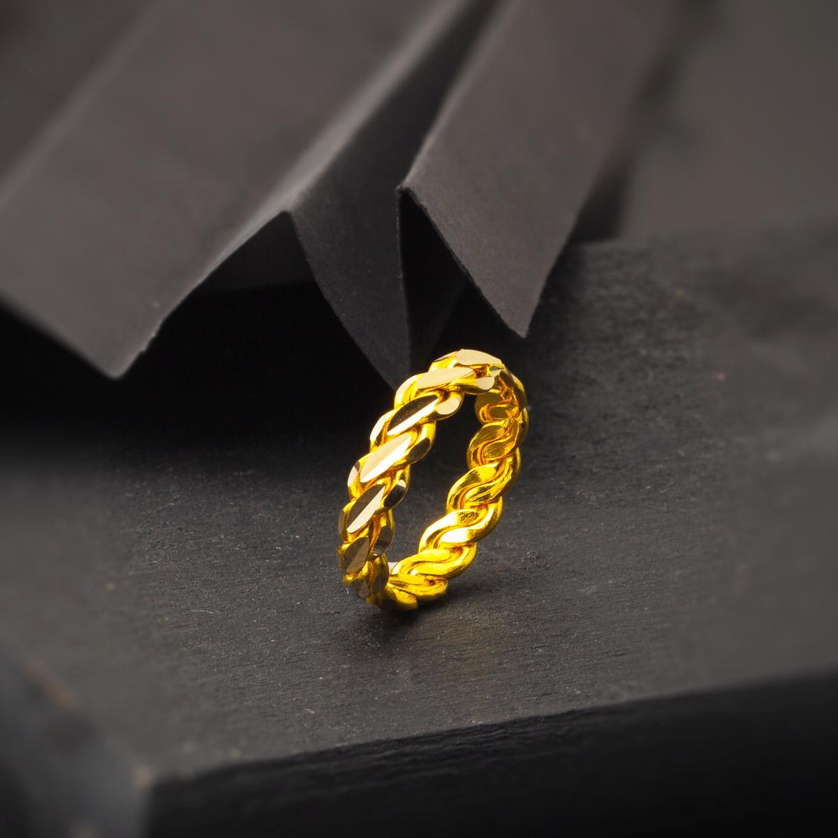 14K Yellow Gold Mersin Twisted Ring