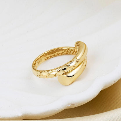 14K Yellow Gold Modern Design Ring