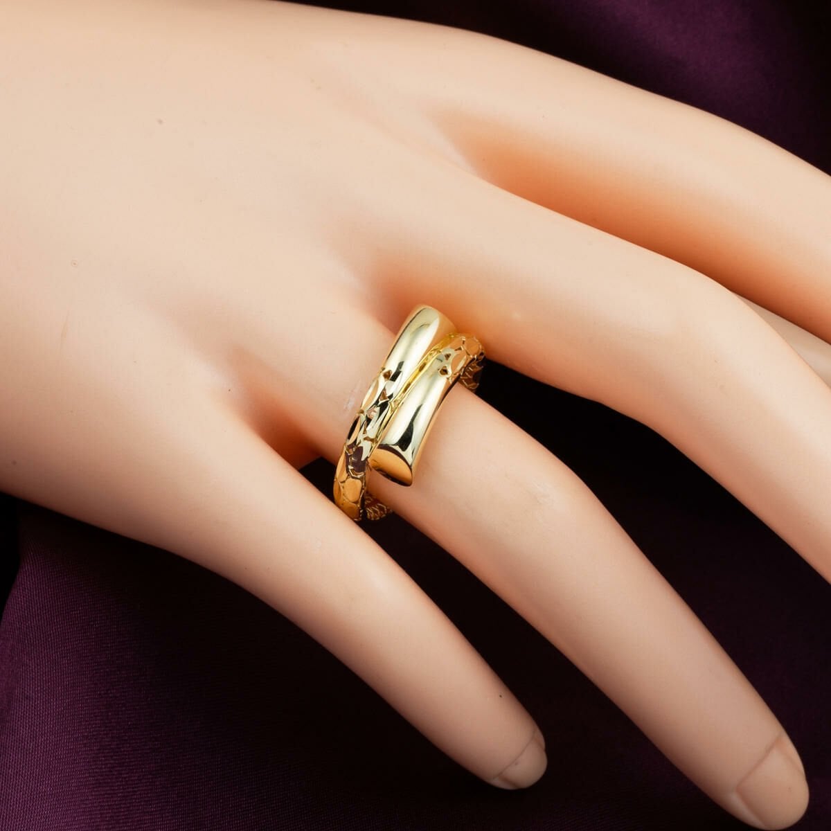 14K Yellow Gold Modern Design Ring