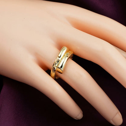 14K Yellow Gold Modern Design Ring