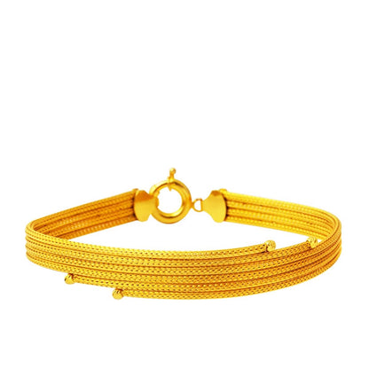 14K Yellow Gold Braided Chain Bracelet