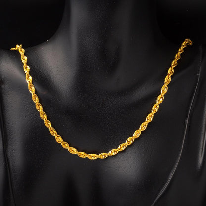 14K Yellow Gold High Polish Twisted Chain 60 cm (5.87 g)