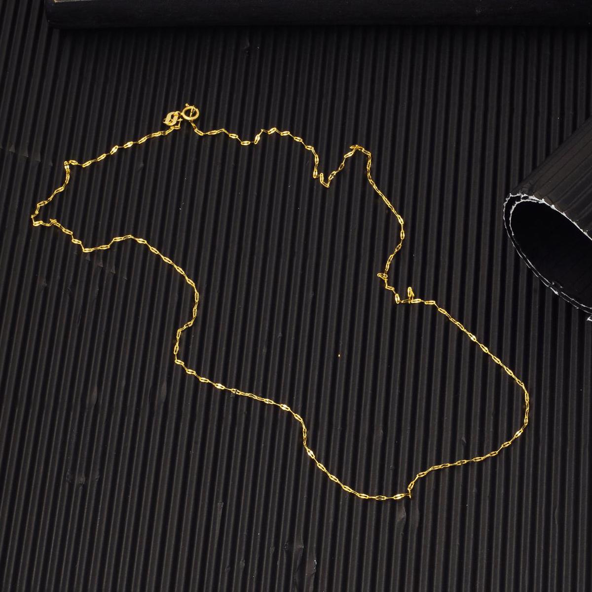 14K Yellow Gold Infinity Chain 45 cm