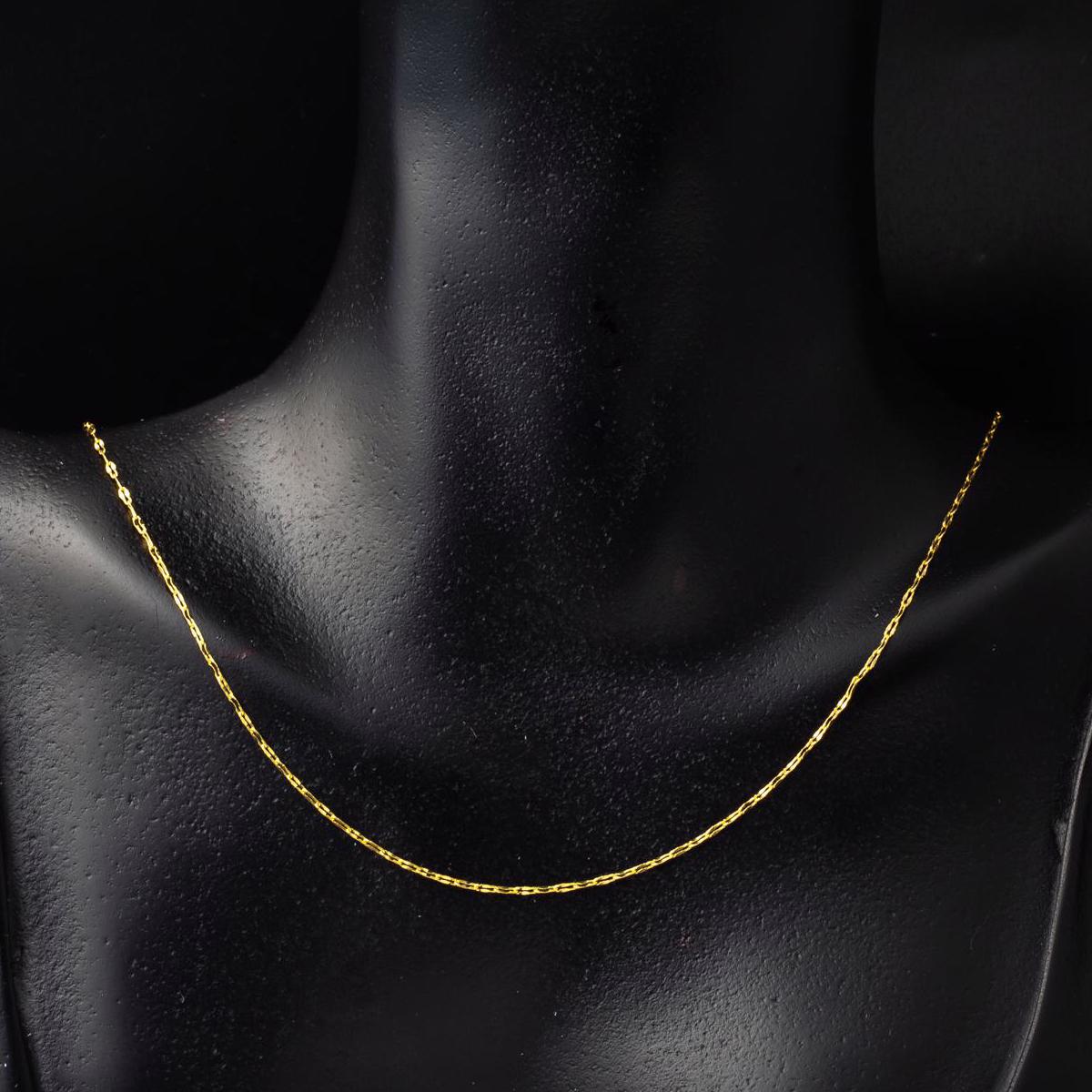 14K Yellow Gold Infinity Chain 45 cm