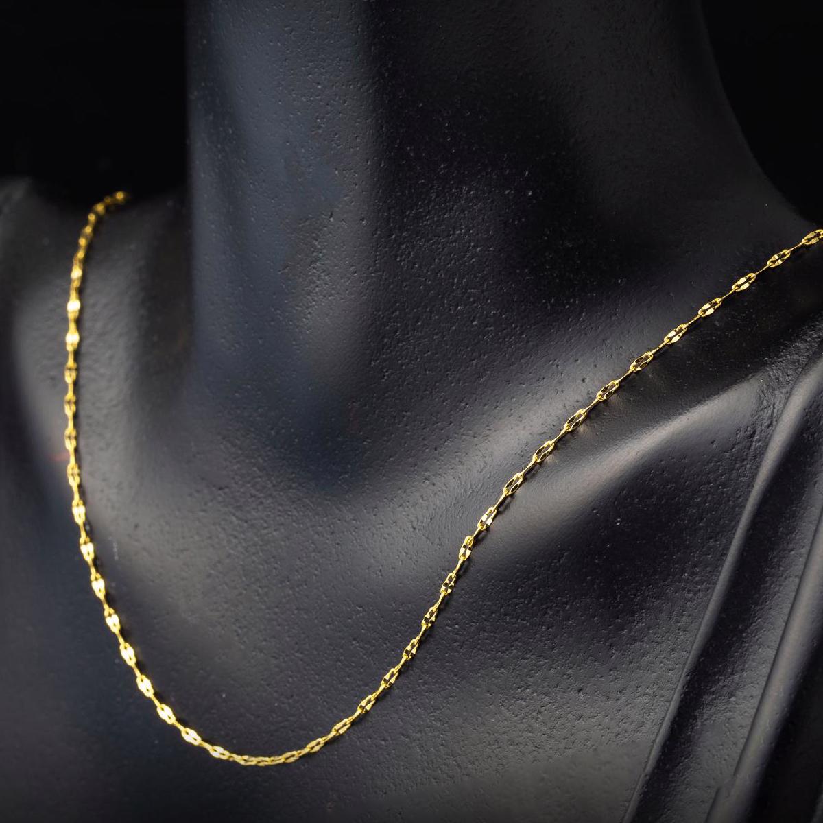 14K Yellow Gold Infinity Chain 45 cm