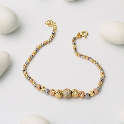 14K Yellow Gold Bead Ball Bracelet (5.55 g)