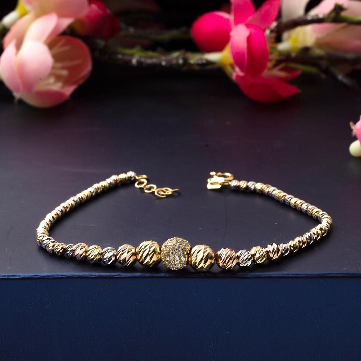 14K Yellow Gold Bead Ball Bracelet (5.55 g)