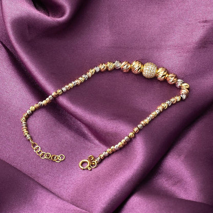 14K Yellow Gold Bead Ball Bracelet (5.55 g)