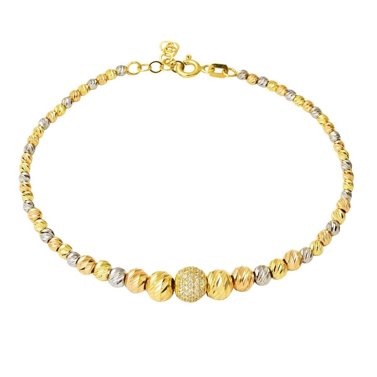 14K Yellow Gold Bead Ball Bracelet (5.55 g)