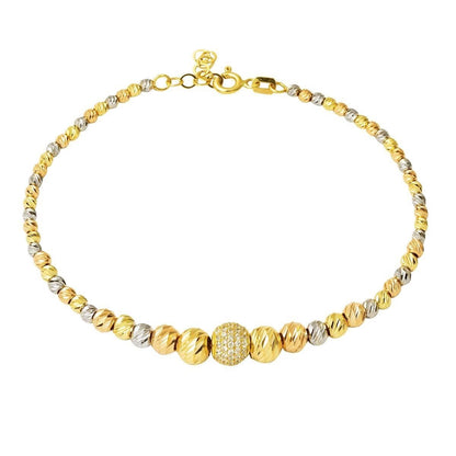 14K Yellow Gold Bead Ball Bracelet (5.55 g)