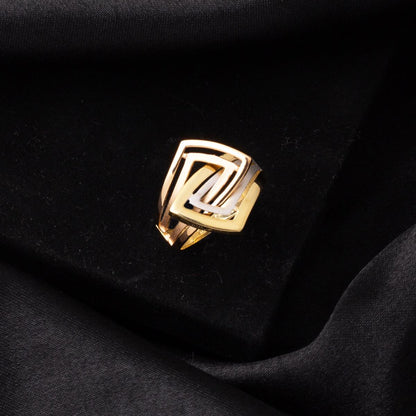 14K Yellow Gold Pyramid Ring