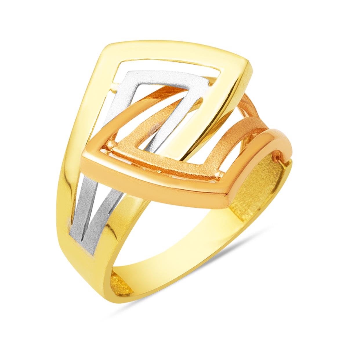 14K Yellow Gold Pyramid Ring