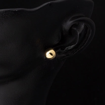 14K Yellow Gold Ball Earrings 7 mm