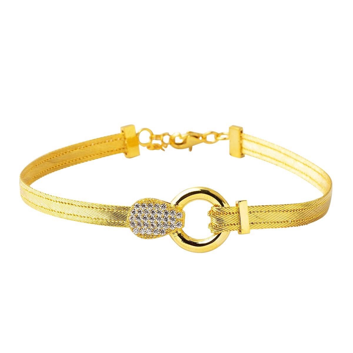 14K Yellow Gold Trabzon Mesh Cubic Zirconia Set (26.08 g)