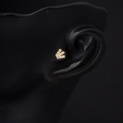 14K Yellow Gold Tragus Piercing Earrings (0.58 g)