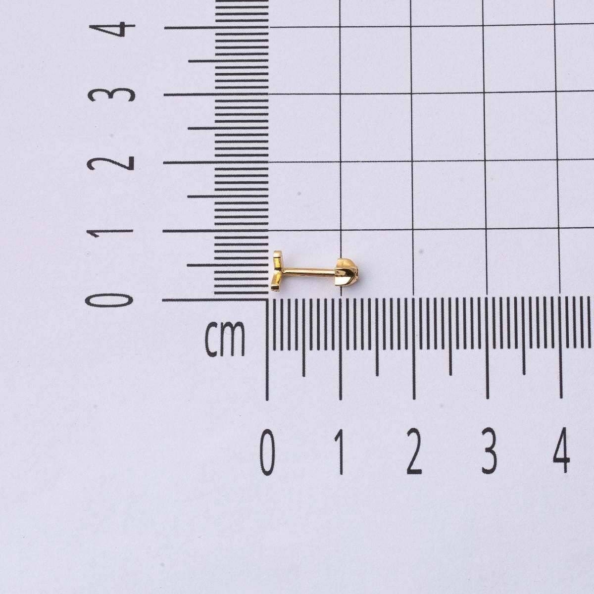14K Yellow Gold Tragus Piercing Earrings (0.4 g)