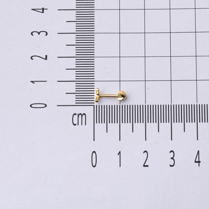 14K Yellow Gold Tragus Piercing Earrings (0.4 g)