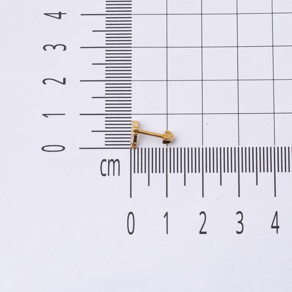 14K Yellow Gold Tragus Piercing Earrings (0.49 g)