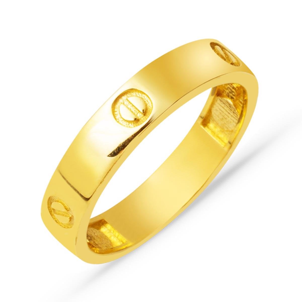 14K Yellow Gold Screw Back Ring