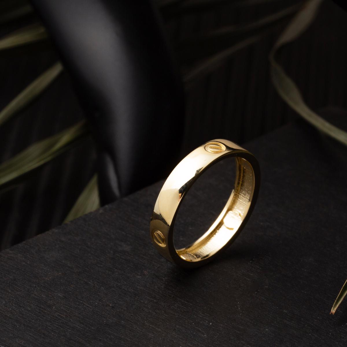 14K Yellow Gold Screw Back Ring