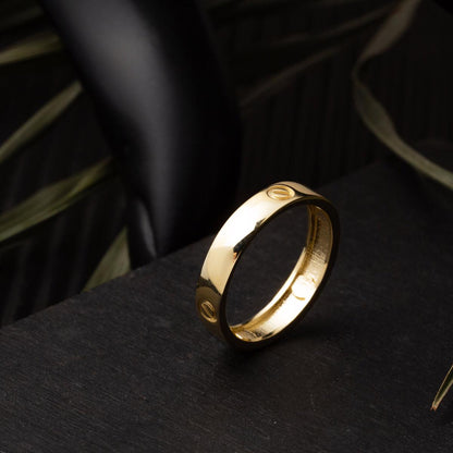 14K Yellow Gold Screw Back Ring