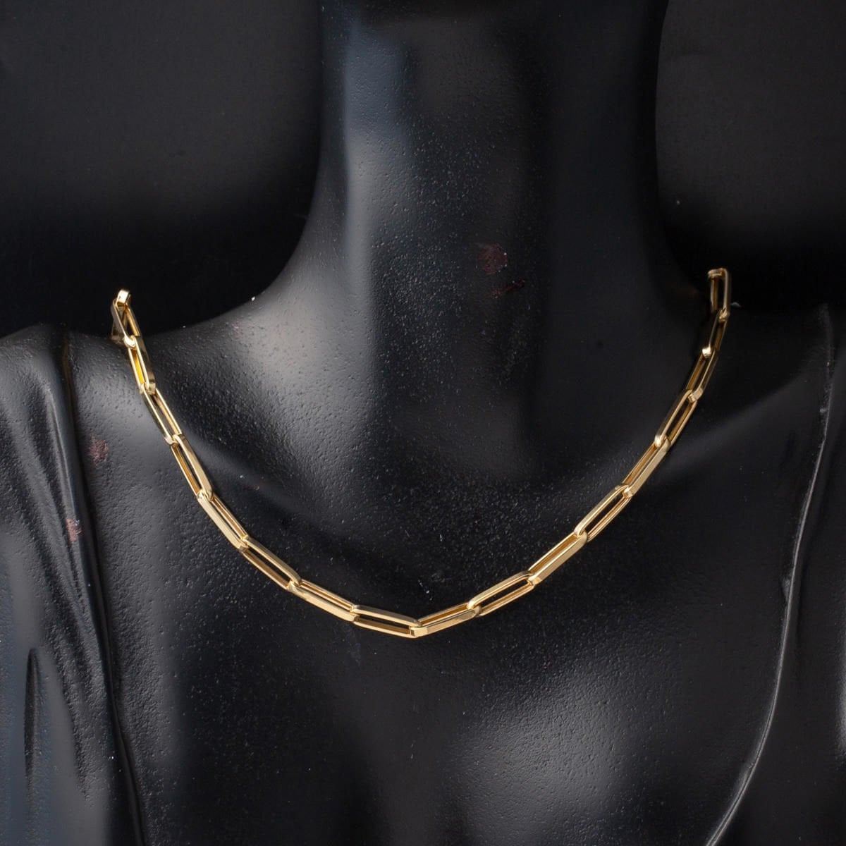 14K Yellow Gold Wide Paperclip Chain Necklace (6.17 g)