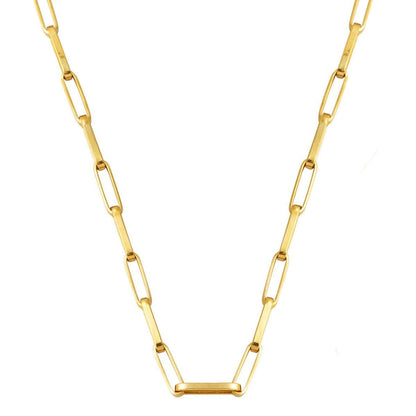 14K Yellow Gold Wide Paperclip Chain Necklace (6.17 g)