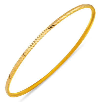 14K Yellow Gold Wheat Ajda Bangle
