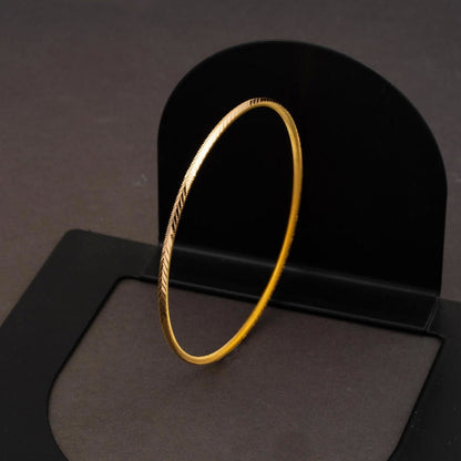 14K Yellow Gold Wheat Ajda Bangle