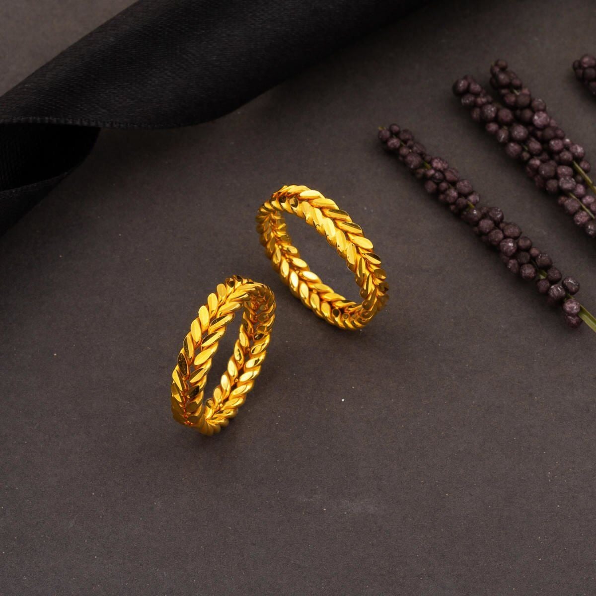 14K Yellow Gold Wheat Twisted Men's Ring