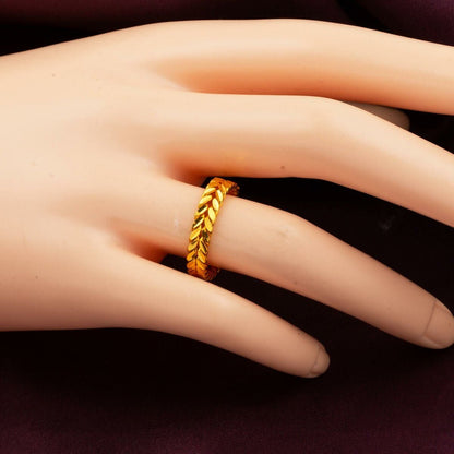 14K Yellow Gold Wheat Twisted Men's Ring