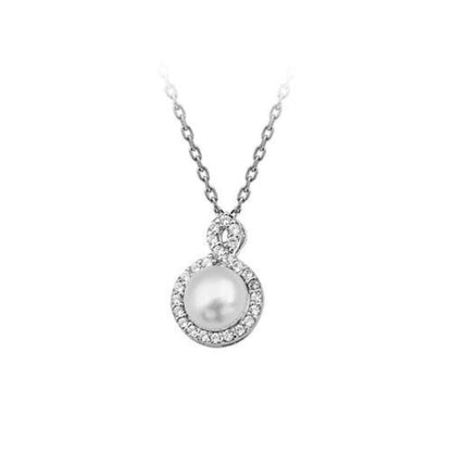 14K White Gold Engagement Pearl Jewelry Set