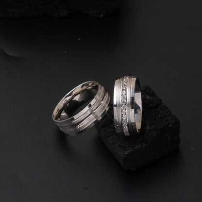 14K White Gold Women's Cubic Zirconia Wedding Band Ring