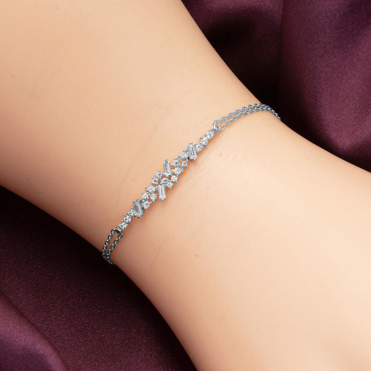 14K White Gold Cubic Zirconia Design Promise Set