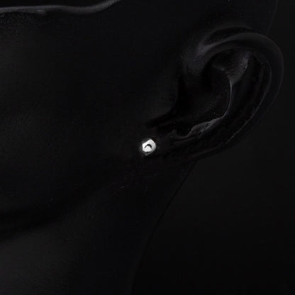 14K White Gold 4 mm Ball Earrings
