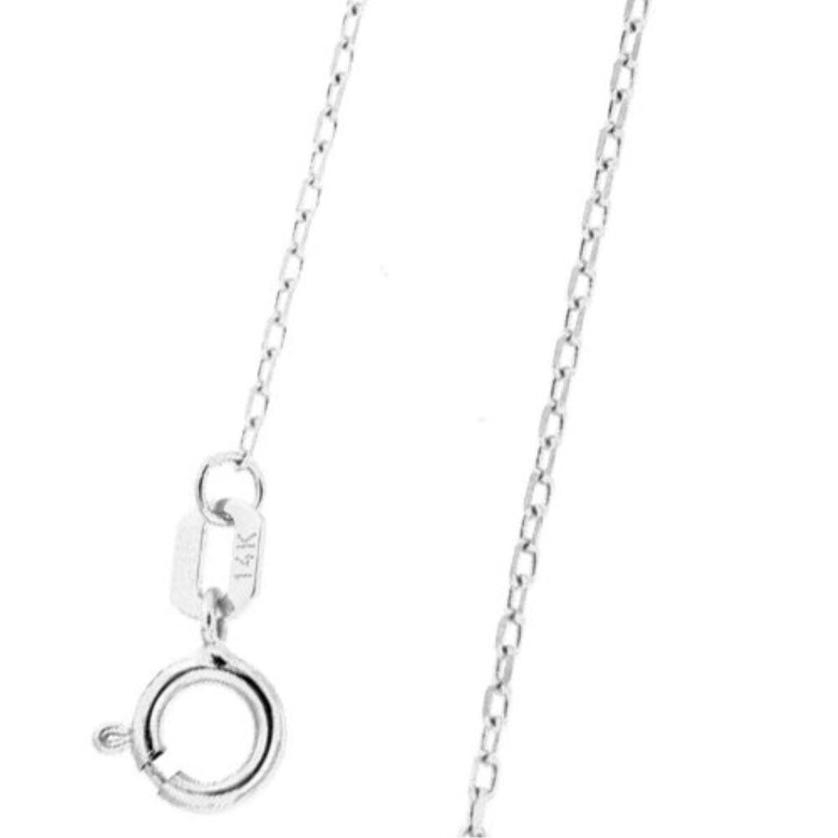 14K White Gold 45 cm Chain