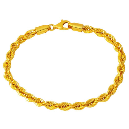 14K Yellow Gold Twisted Chain Bracelet (4.7 g)