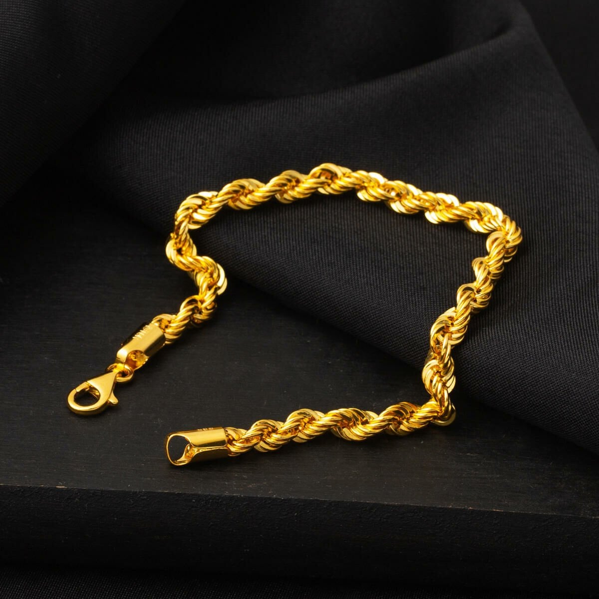 14K Yellow Gold Twisted Chain Bracelet (4.7 g)