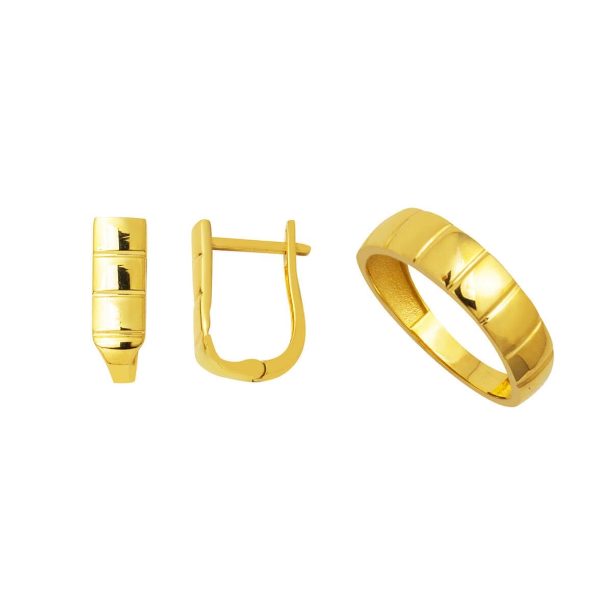 14K Yellow Gold Full Moon Tennis Set