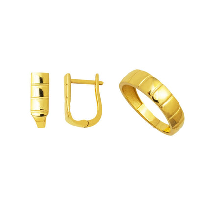 14K Yellow Gold Full Moon Tennis Set