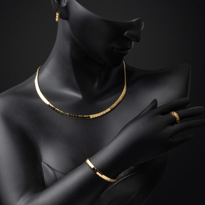 14K Yellow Gold Full Moon Tennis Set