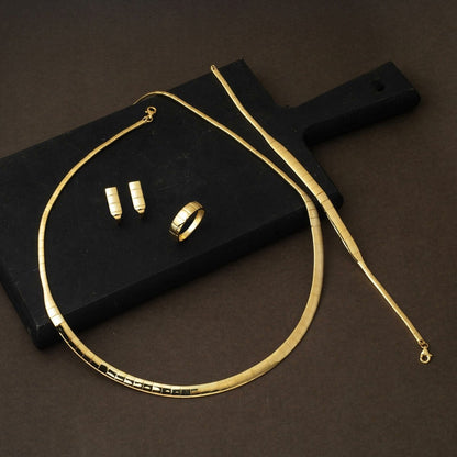 14K Yellow Gold Full Moon Tennis Set