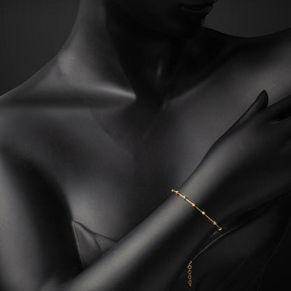 14K Yellow Gold Gold Bead Bracelet