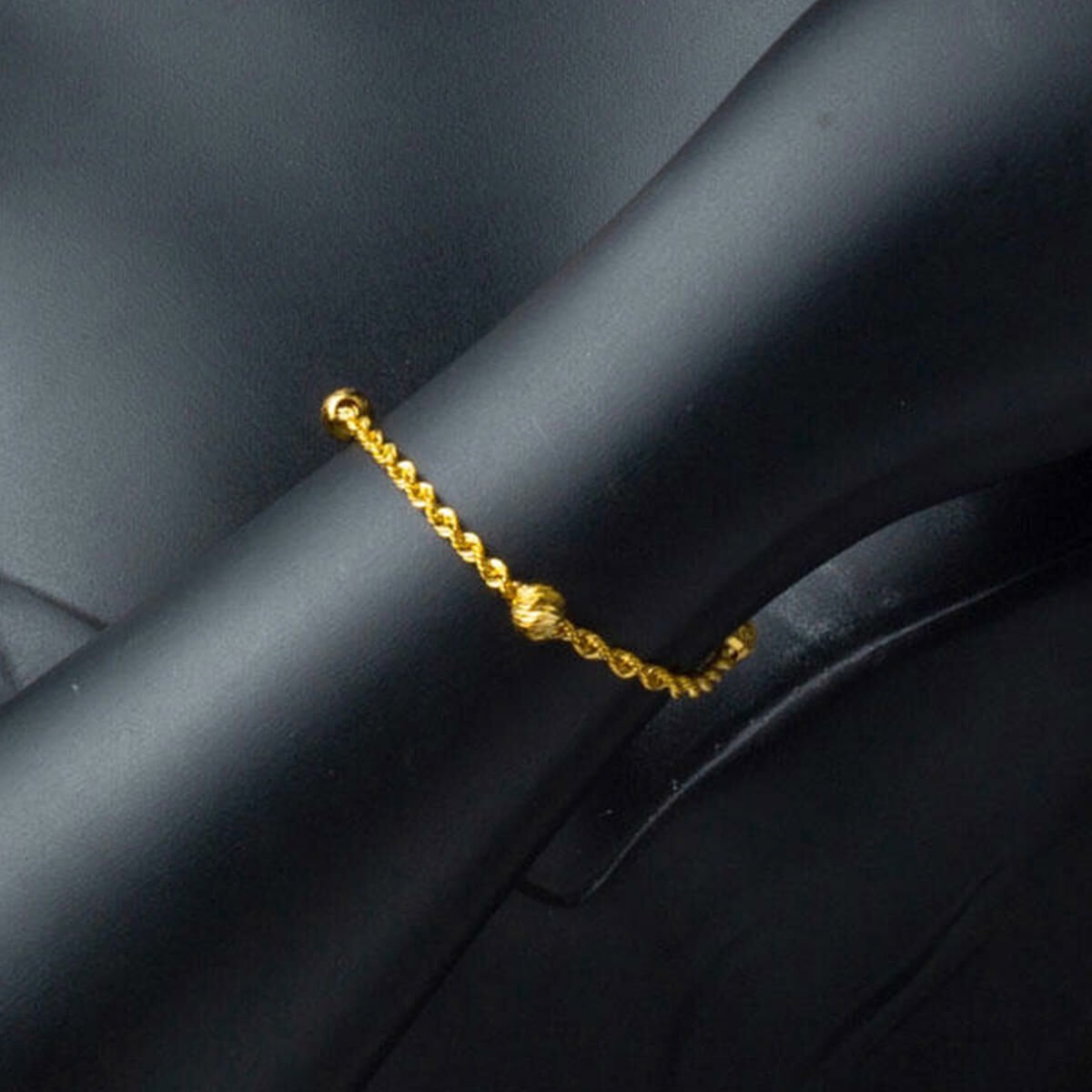 14K Yellow Gold Bead Twisted Bracelet